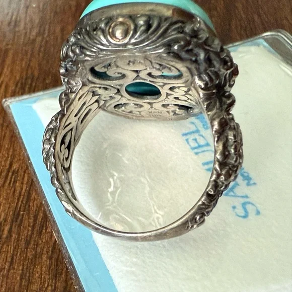 Samuel B. Blue and Silver Ring 18K Sterling - Picture 7 of 8